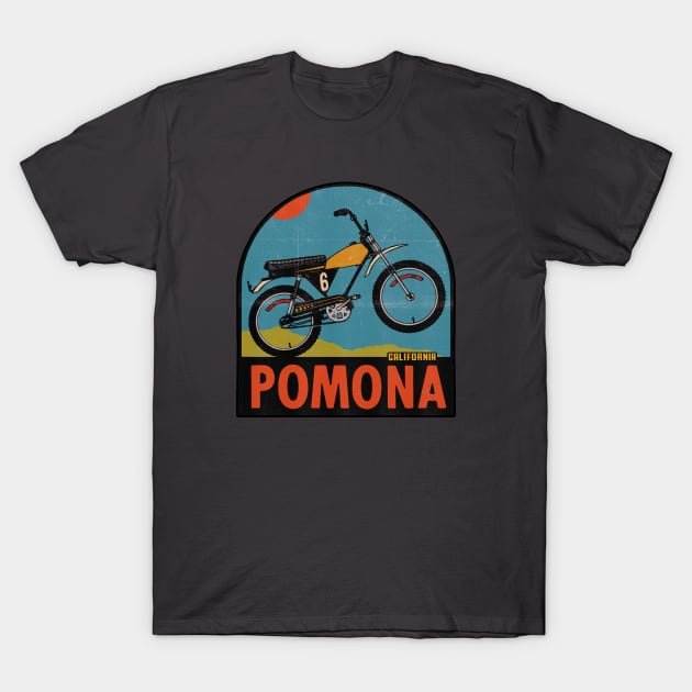 Vintage Moto Bike Pomona T-Shirt by Kujo Vintage